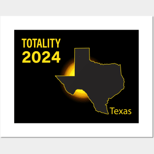 Total Solar Eclipse Texas State 2024 Posters and Art